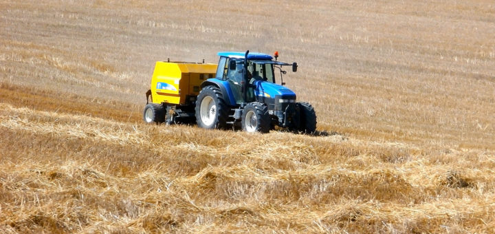 Traktor b. d. Ernte