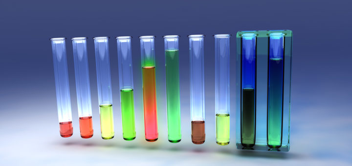 Ten test tubes