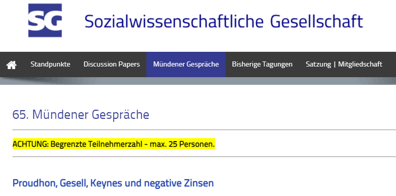 65. Mündener Gespräche - 24. bis 26. September 2021