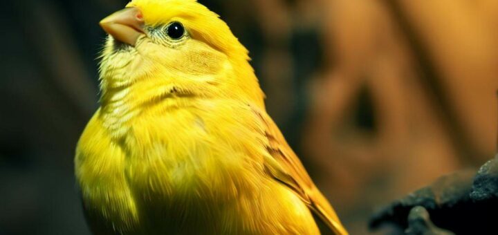 Kanarienvogel in der Kohlenmine