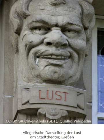 Allegorische Darstellung der Lust am Stadttheater, Gießen.